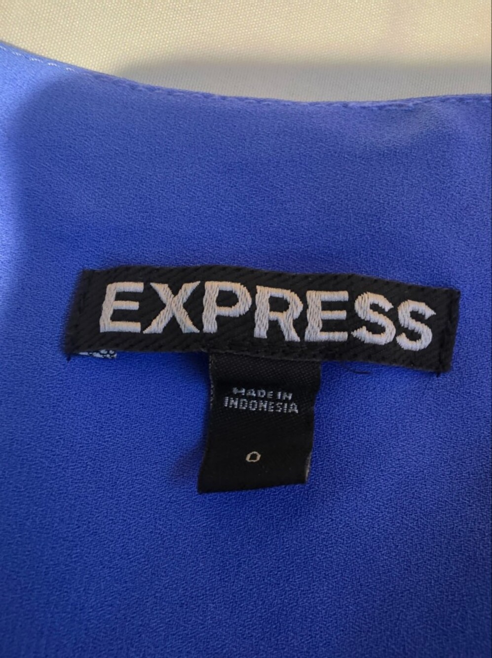 Express Royal Blue Ruffle Romper - Picture 4 of 5